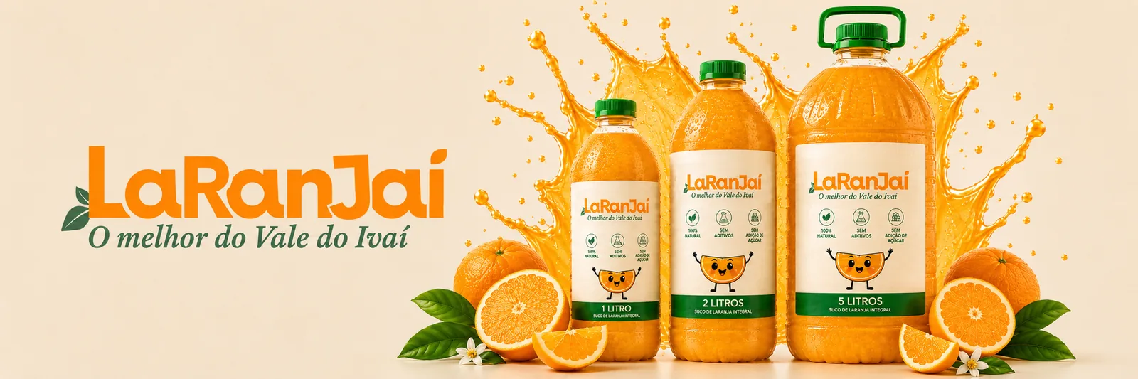 LaRanJaí, suco de laranja integral, o melhor do Vale do Ivaí
